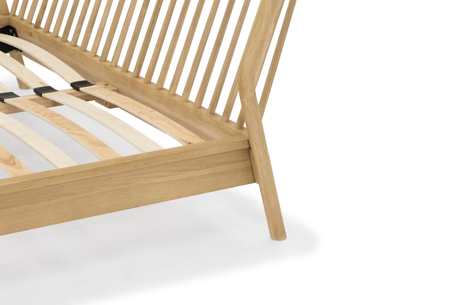 Light oak store king bed frame